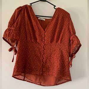 Madewell Red blouse